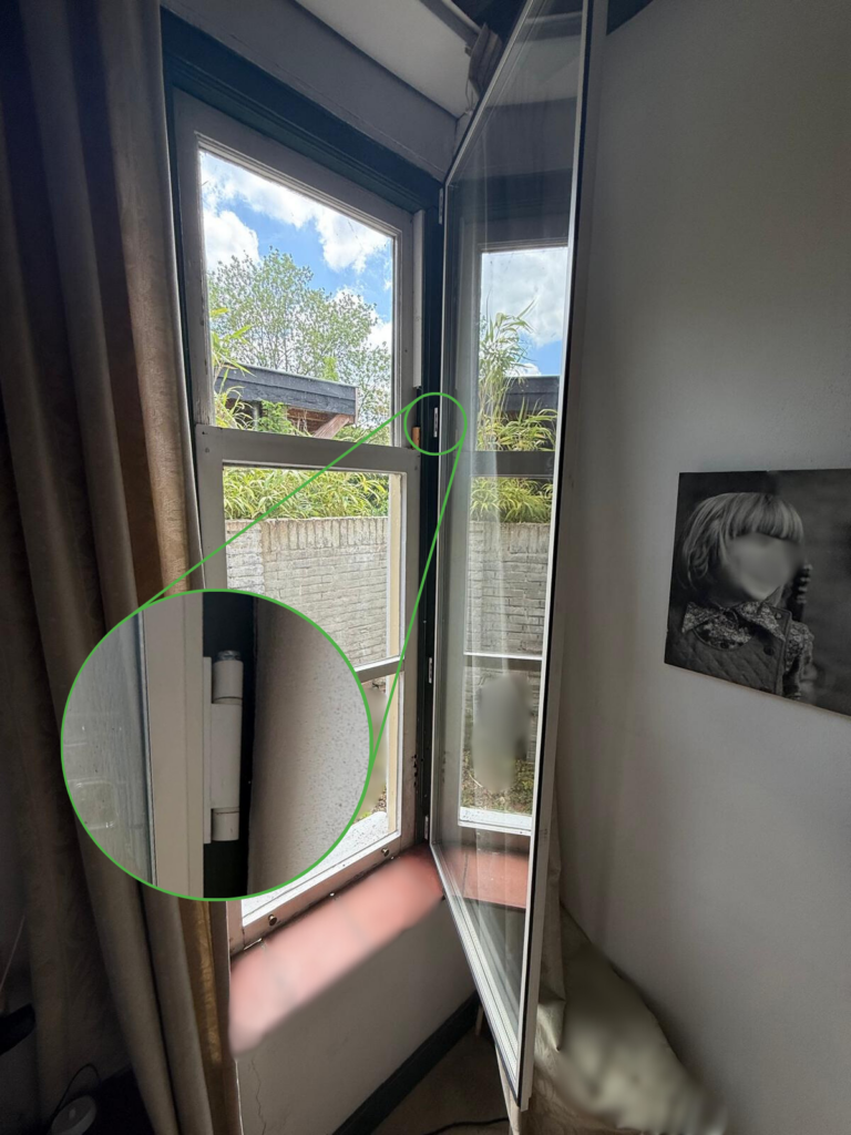 Scharnieren rechts Van Lith Voorzetramen - Scharnieren op voorzetraam